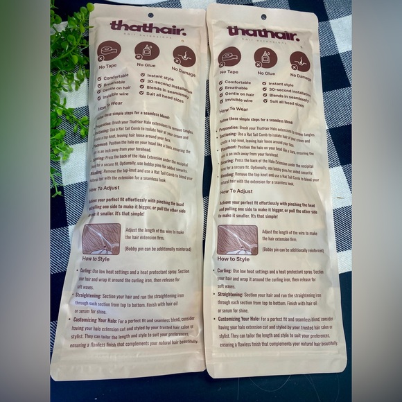 NEW Thathair Hair Extension Set Cream Blonde Set. AM01 16” - Picture 5 of 5